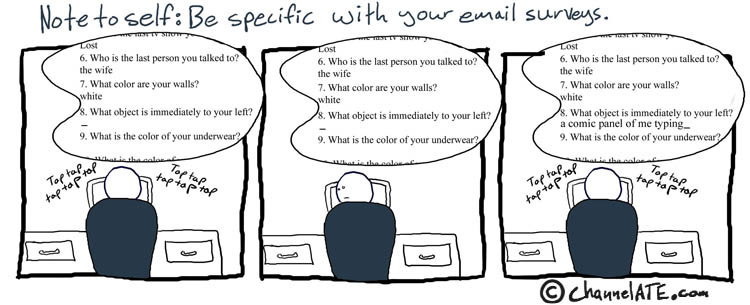 Email surveys.