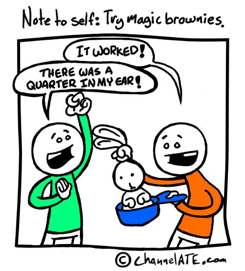 Magic brownies.