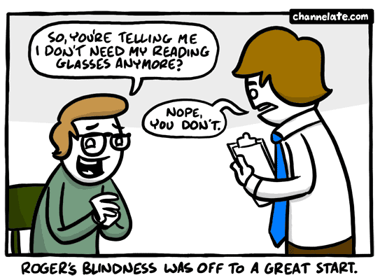 Reading glasses.