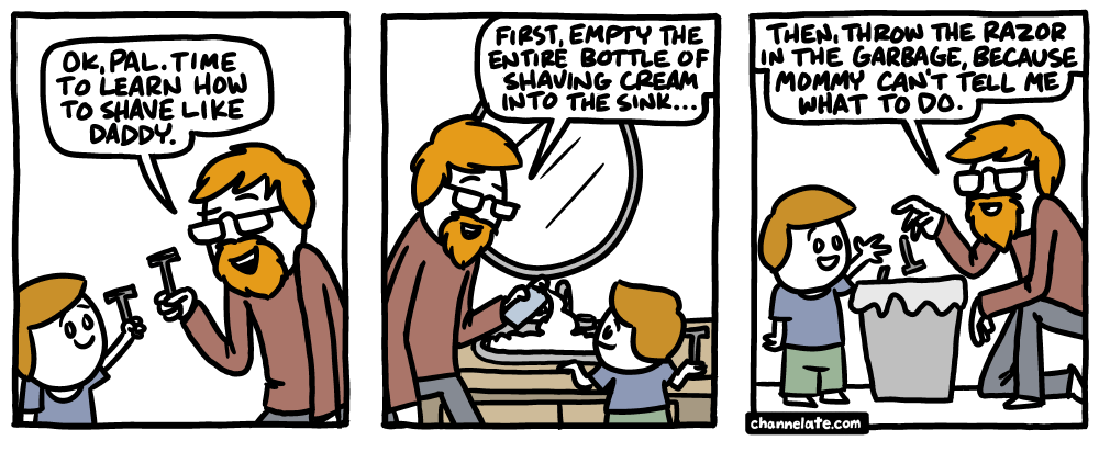 Shaving.