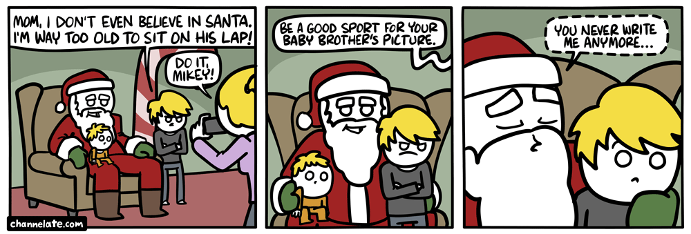 Santa’s lap.